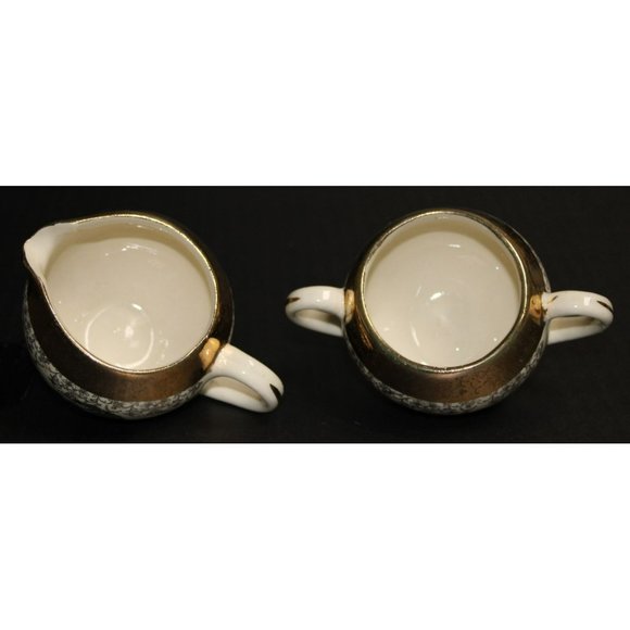 Vintage Sabin Crest O Gold Cream and Sugar Set - USA - 1950’s Approx $25 - Picture 4 of 9